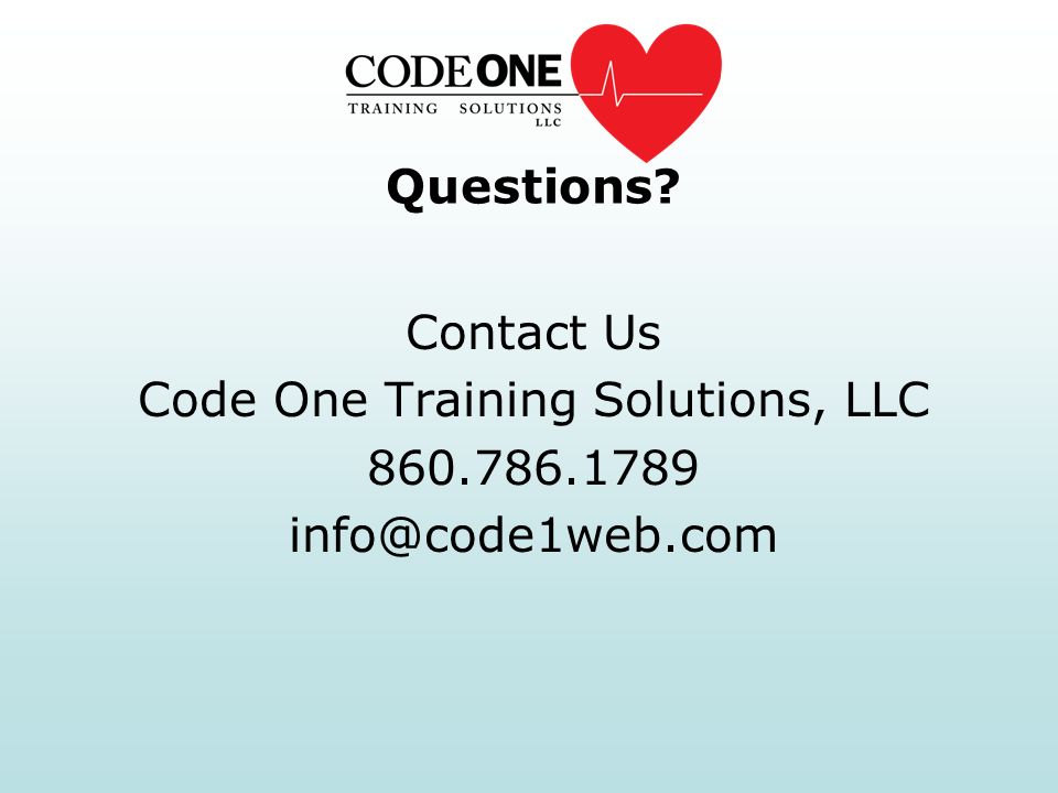 Questions Contact Us Code One Training Solutions, LLC