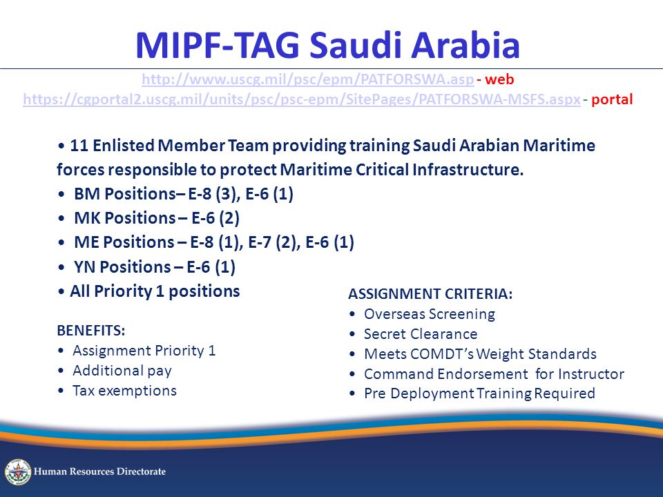 Uscg Special Assignments