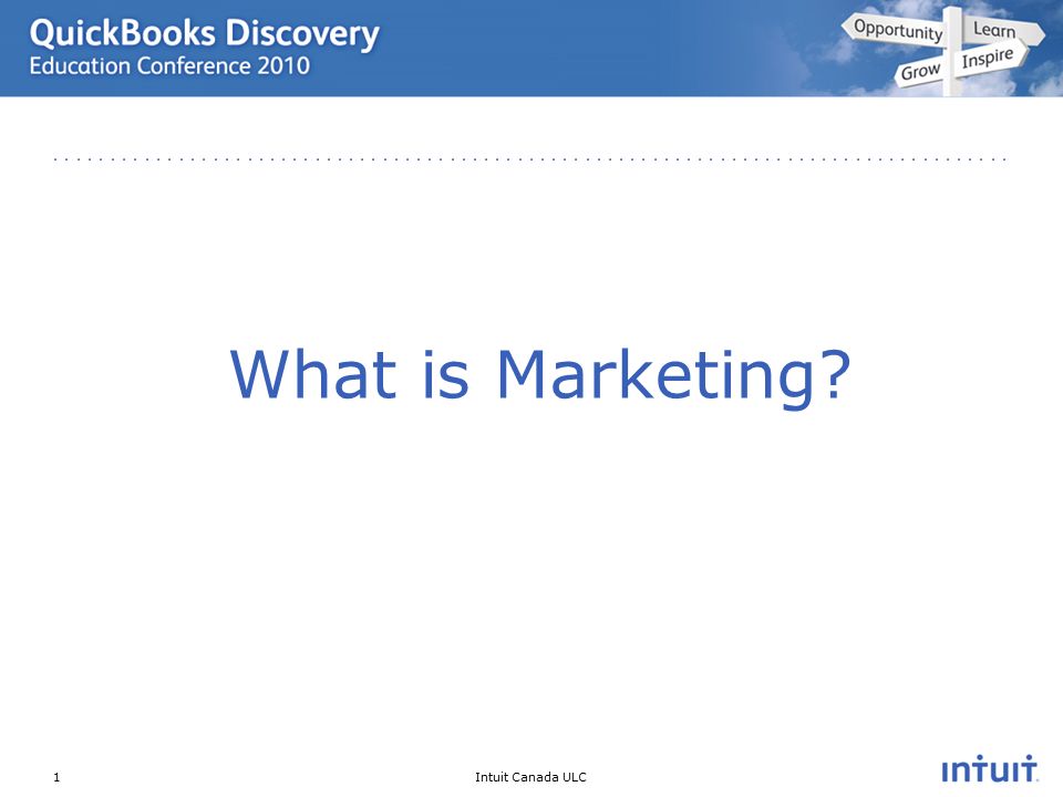 Intuit Canada ULC What is Marketing 1