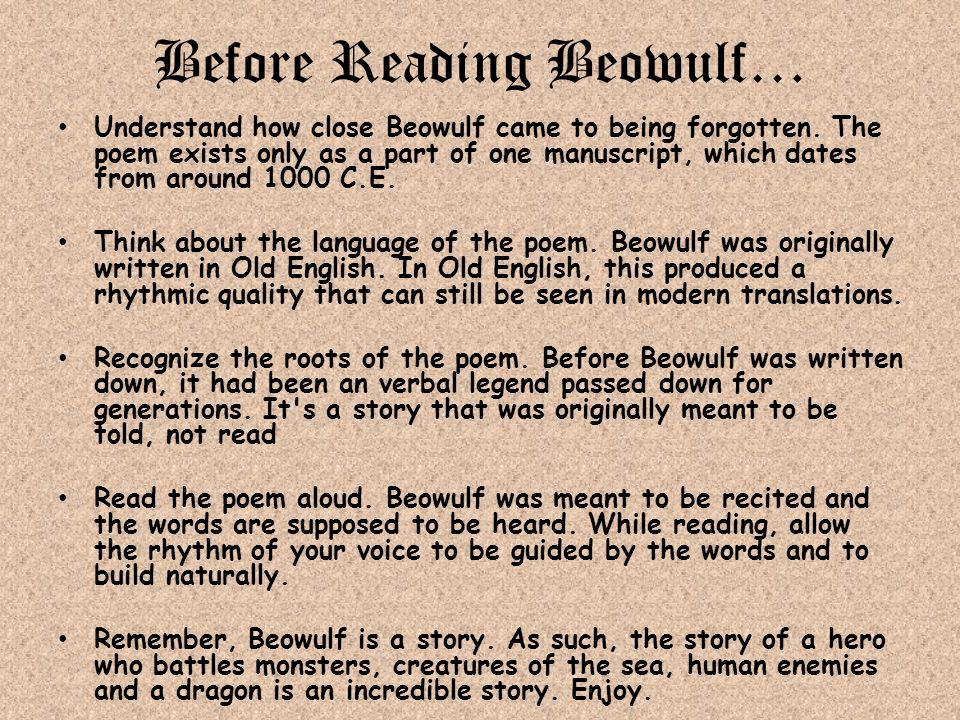 the journey of beowulf to becoming a hero Start studying english test: anglo saxon, beowulf, hero journey learn vocabulary, terms, and more with flashcards, games, and other study tools. the journey of beowulf to becoming a hero Start studying english test: anglo saxon, beowulf, hero journey learn vocabulary, terms, and more with flashcards, games, and other study tools.