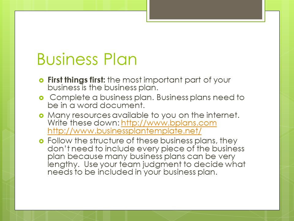 Business Plan Basic