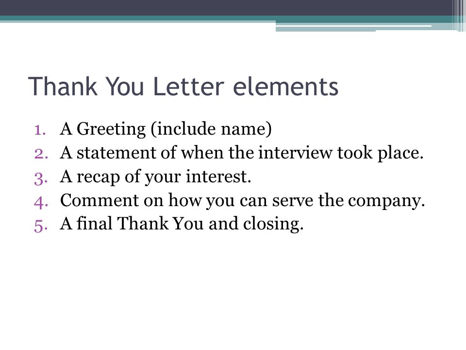closing interview statement