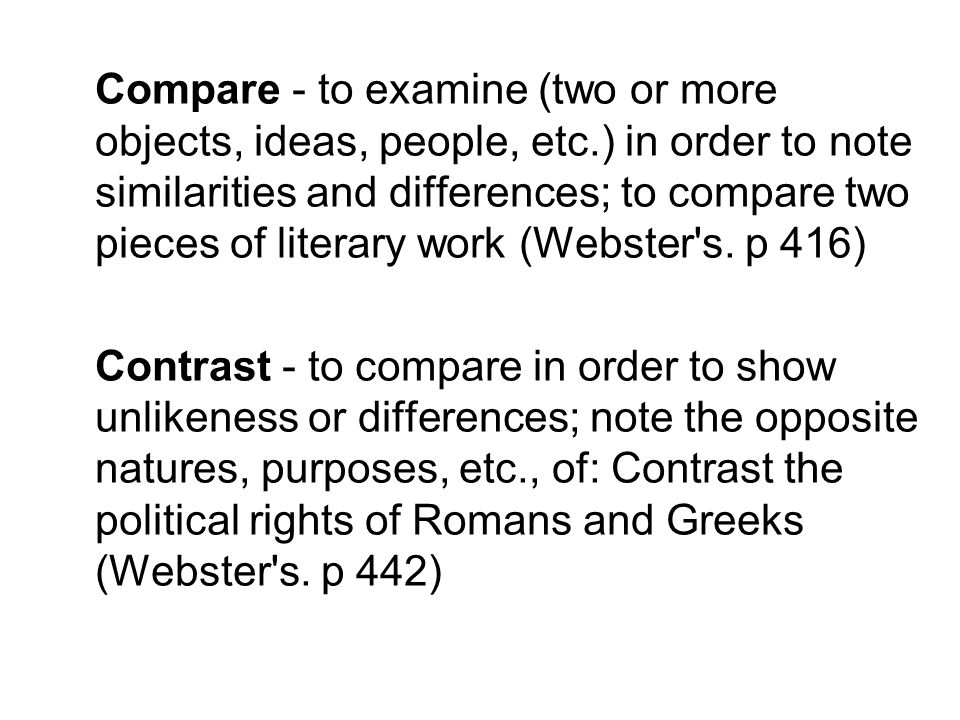 compare and contrast two works from compare and contrast two works from