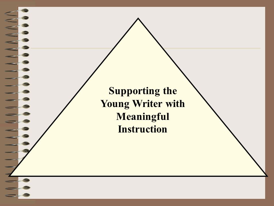Supporting the Young Writer with Meaningful Instruction
