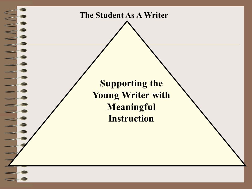 The Student As A Writer