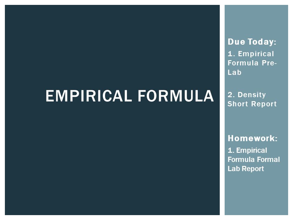 lab report of empirical formulas lab report of empirical formulas
