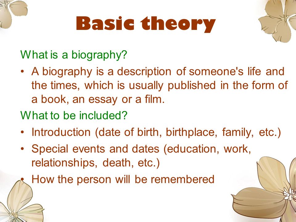 Biography Essay