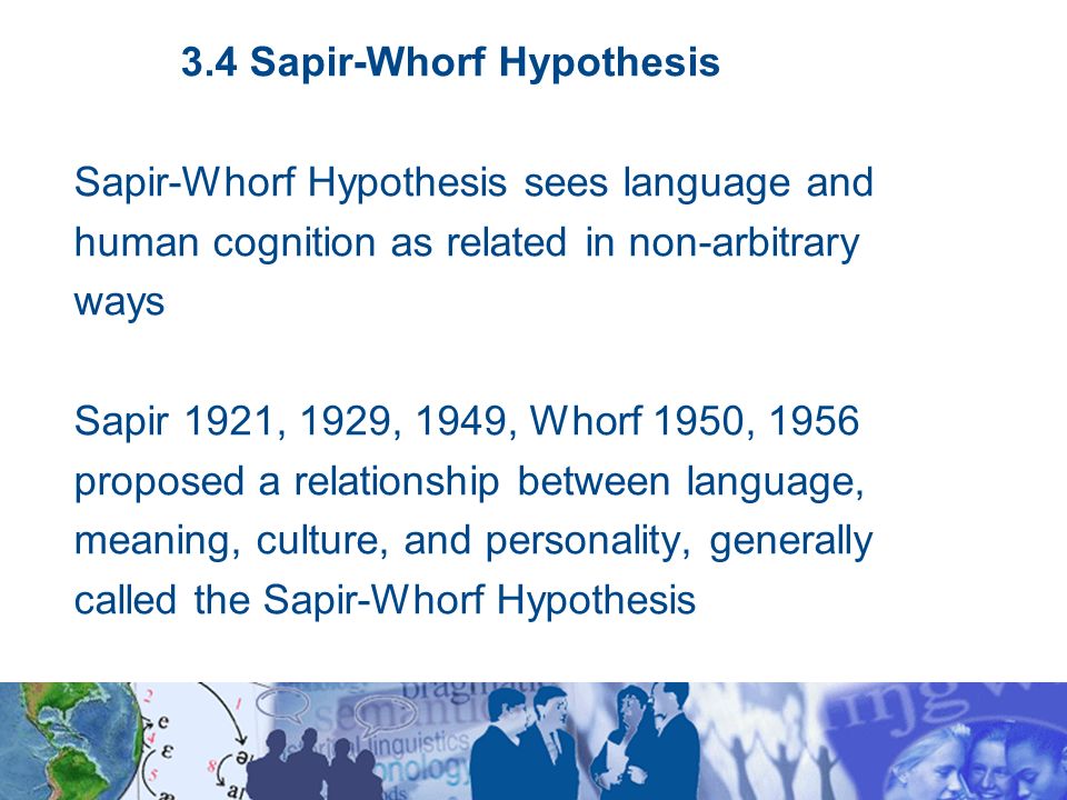 Sapir whorf hypothesis meaning