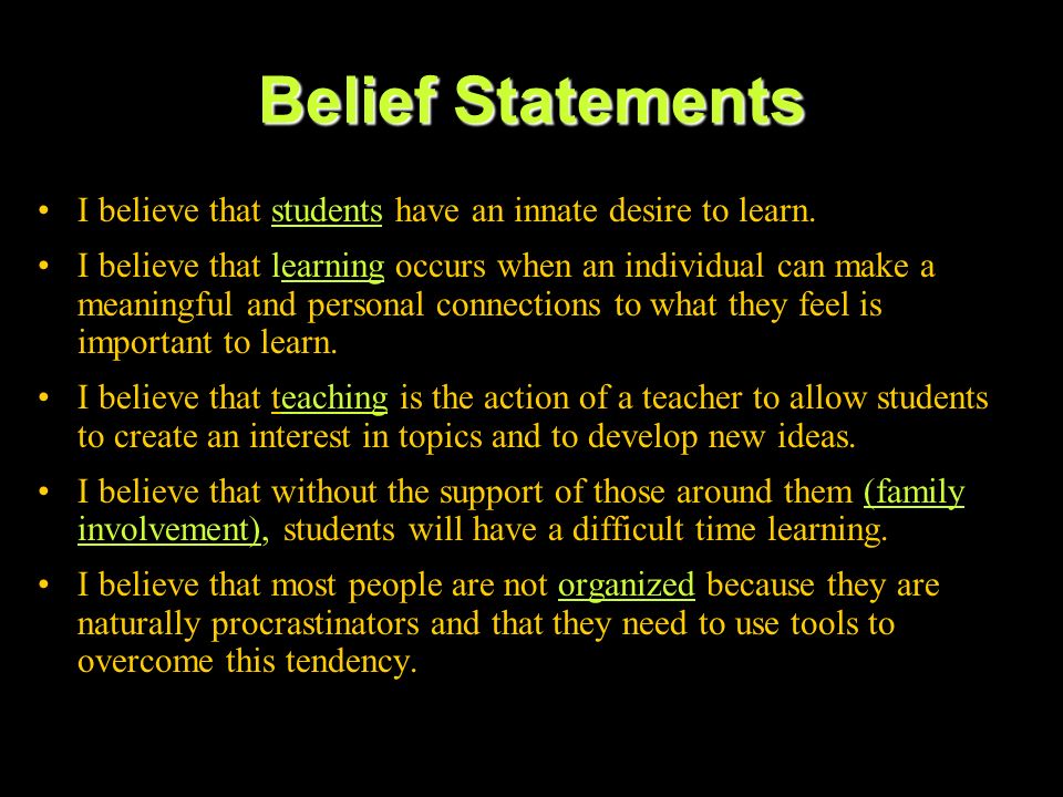 Personal statement of beliefs and philosophy of nursing