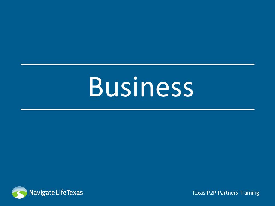 Business Texas P2P Partners Training