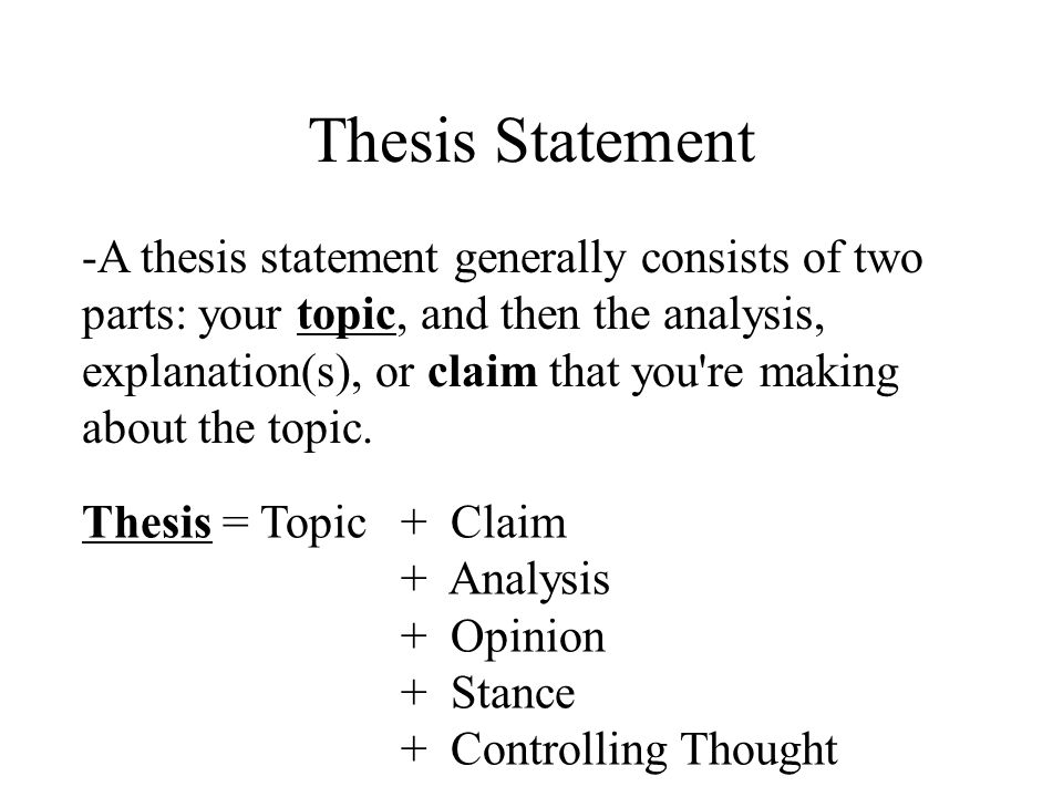 Making a thesis