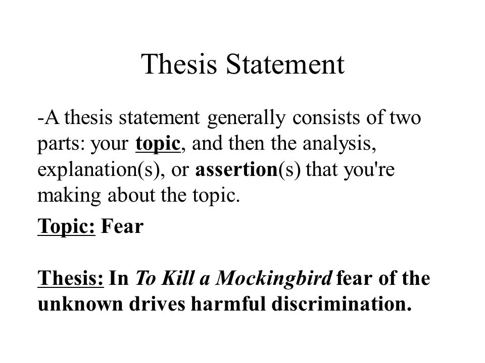 Thesis statement examples discrimination