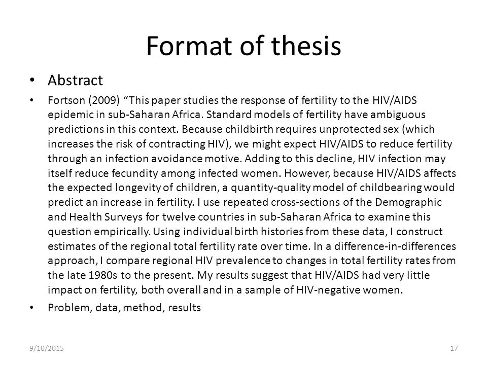 Thesis abstract