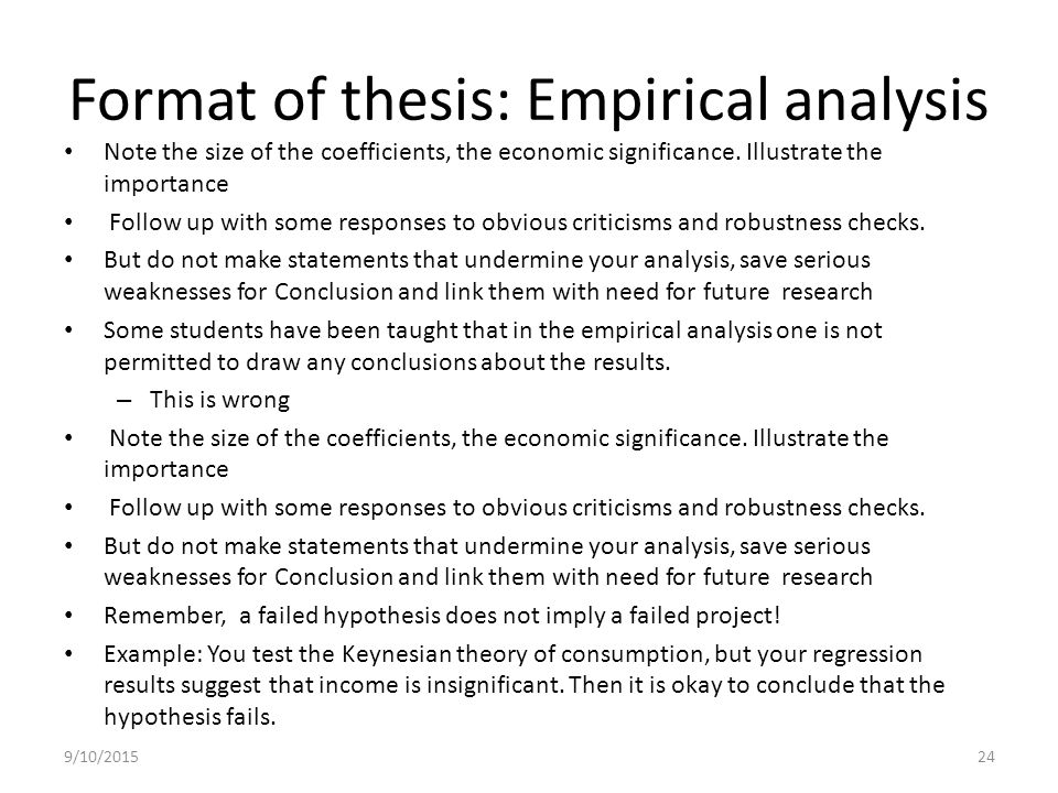 Thesis importance