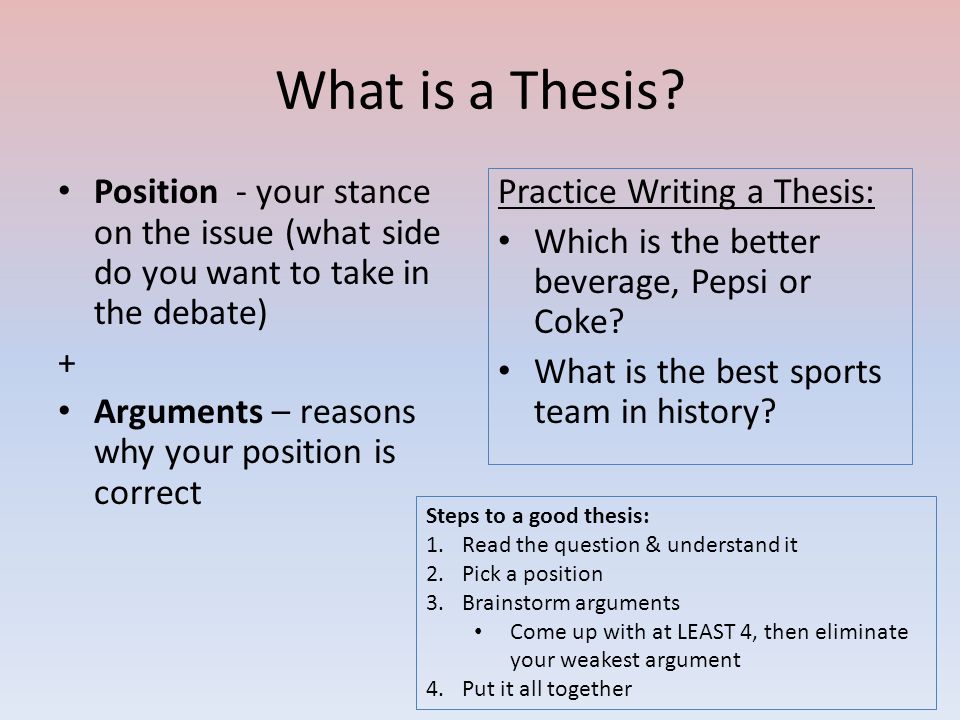 What is a Thesis.