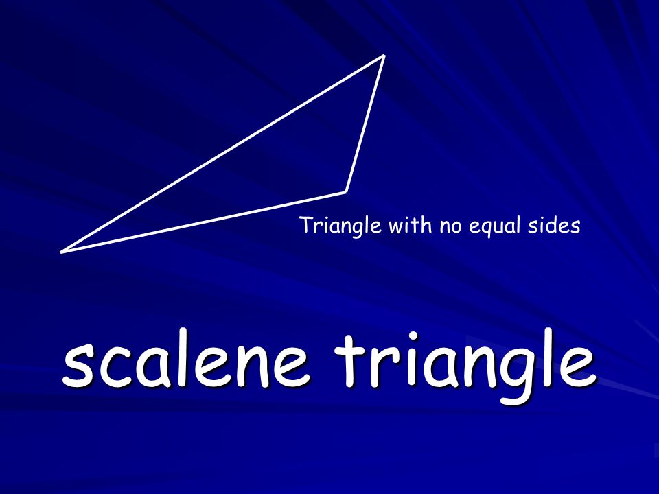 scalene triangle Triangle with no equal sides