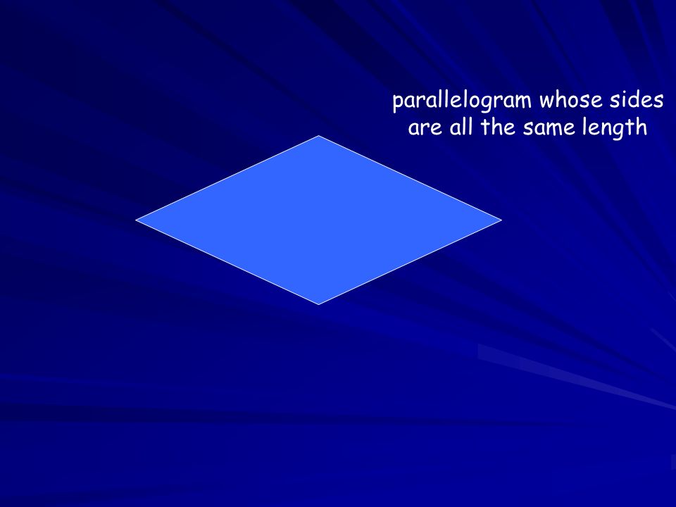parallelogram whose sides are all the same length
