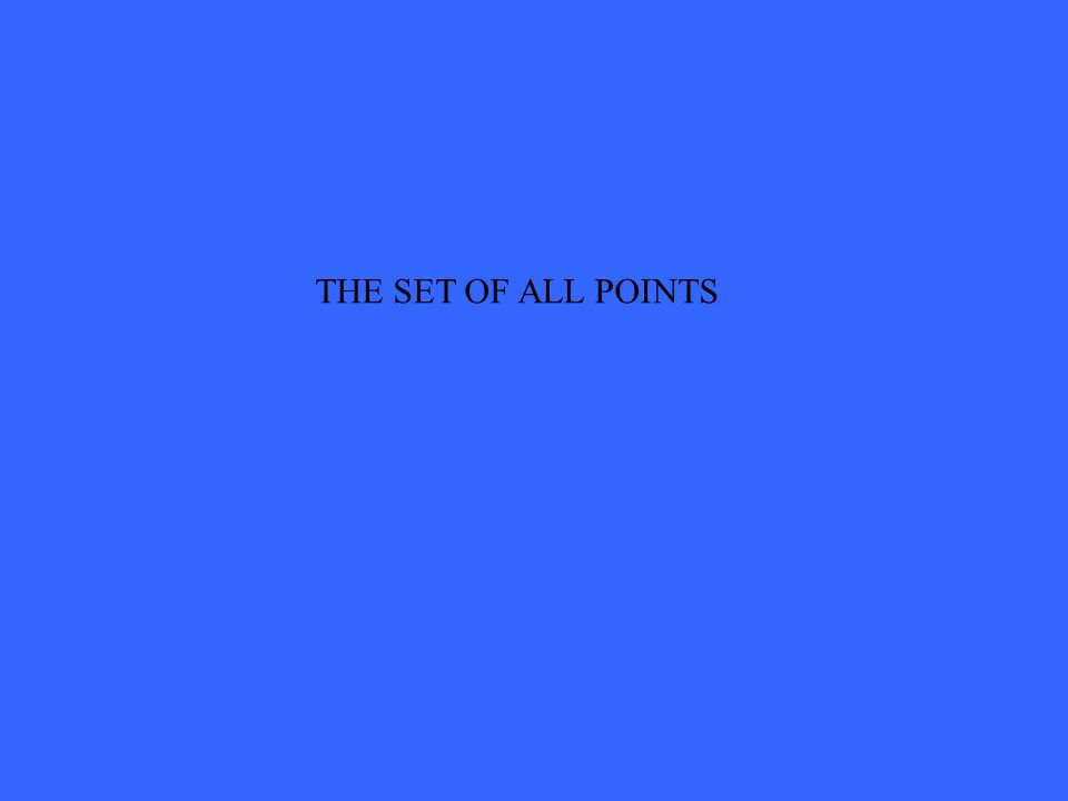 THE SET OF ALL POINTS