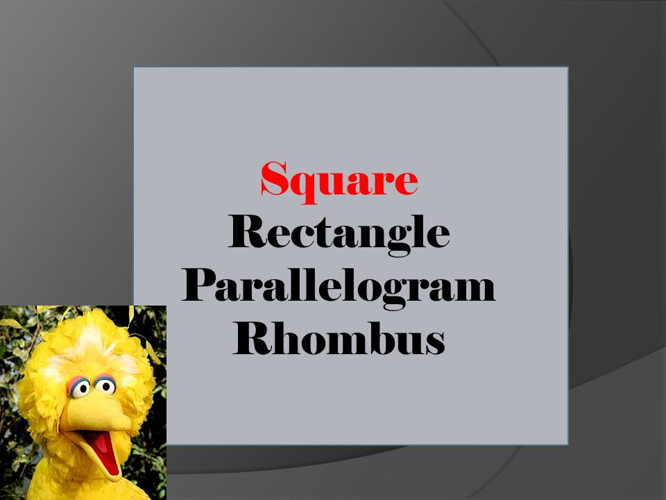 Square Rectangle Parallelogram Rhombus