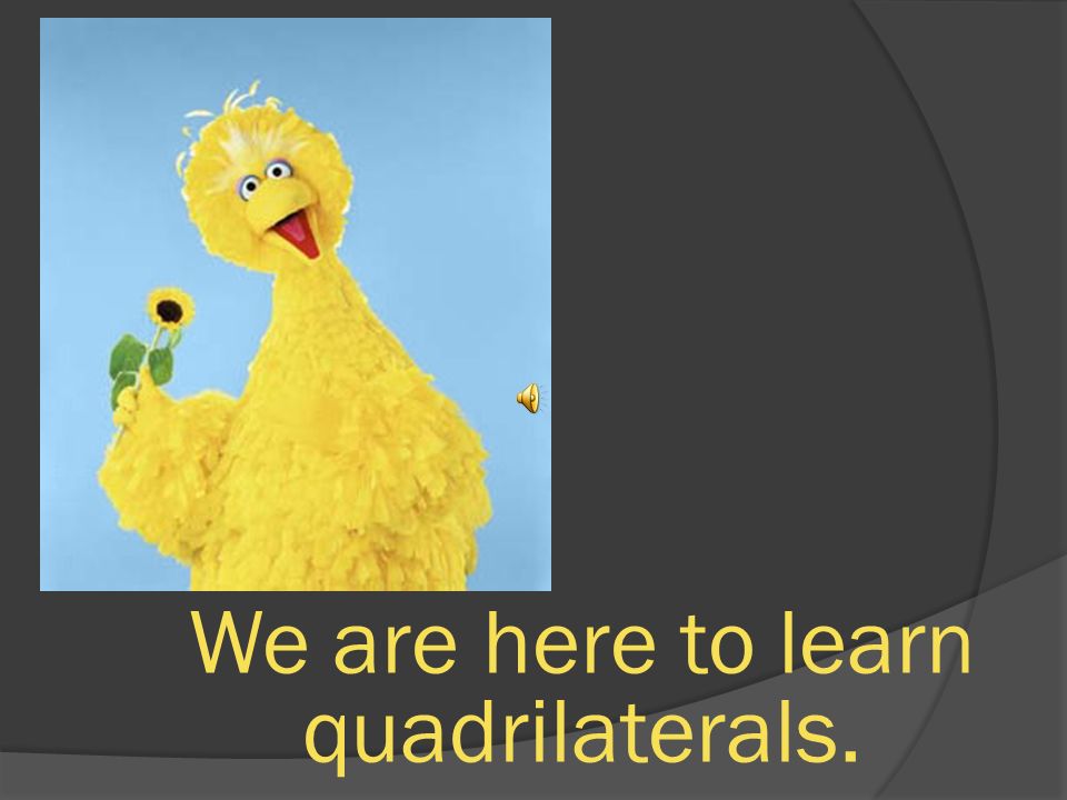 We are here to learn quadrilaterals.