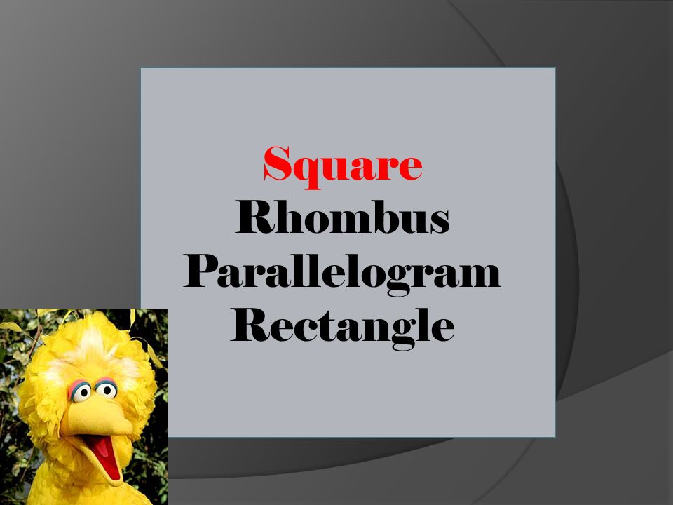 Square Rhombus Parallelogram Rectangle