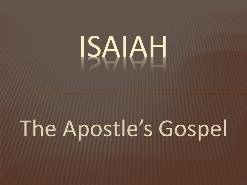 The Apostle’s Gospel