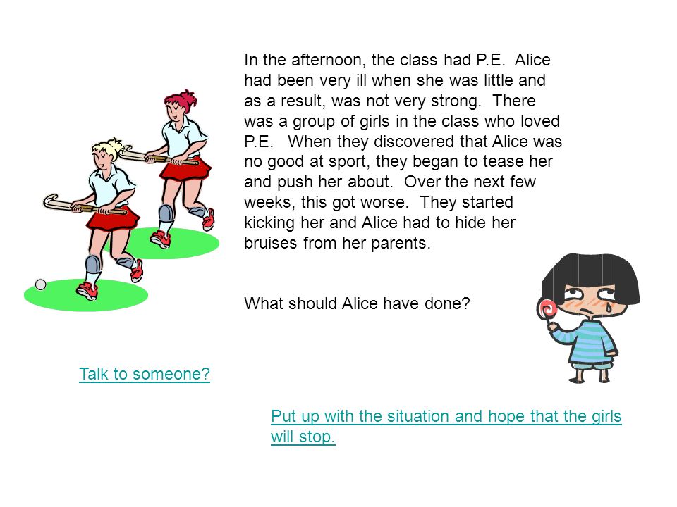 In the afternoon, the class had P.E.