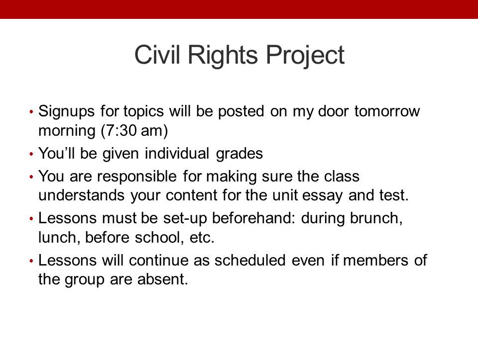 Civil Right Movement Essay