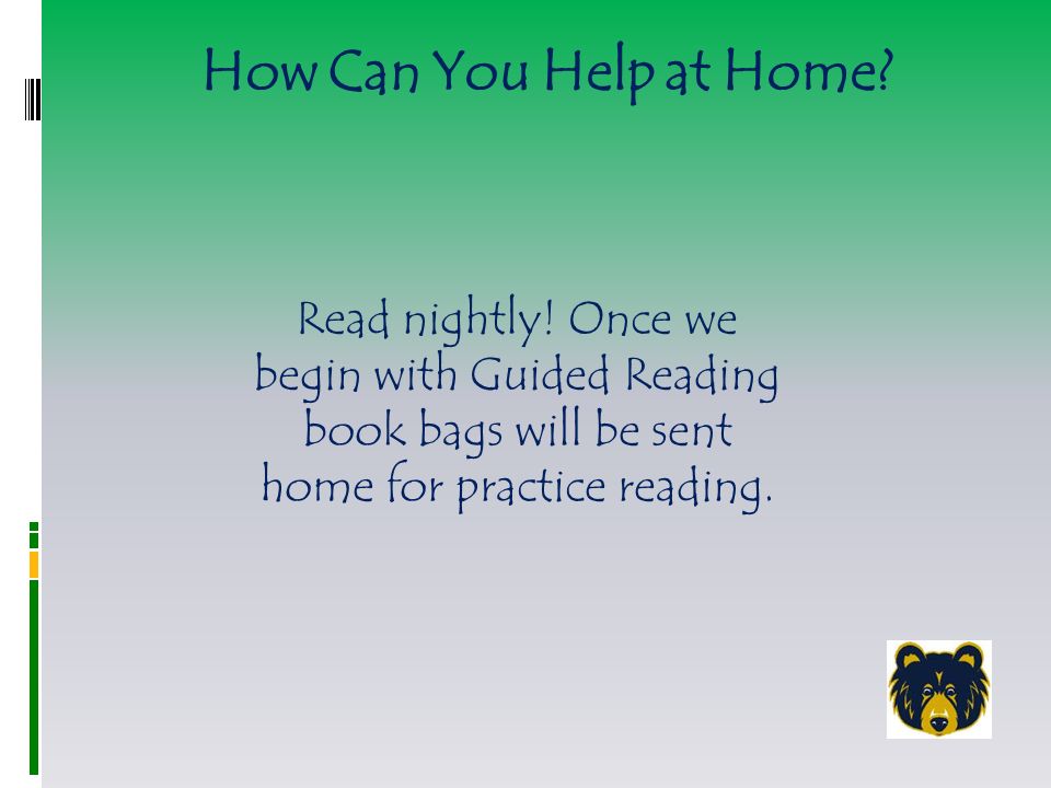 How Can You Help at Home. Read nightly.