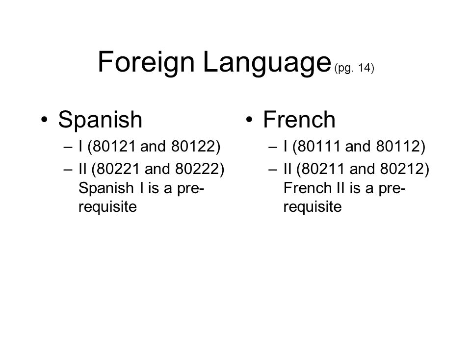 Foreign Language (pg.