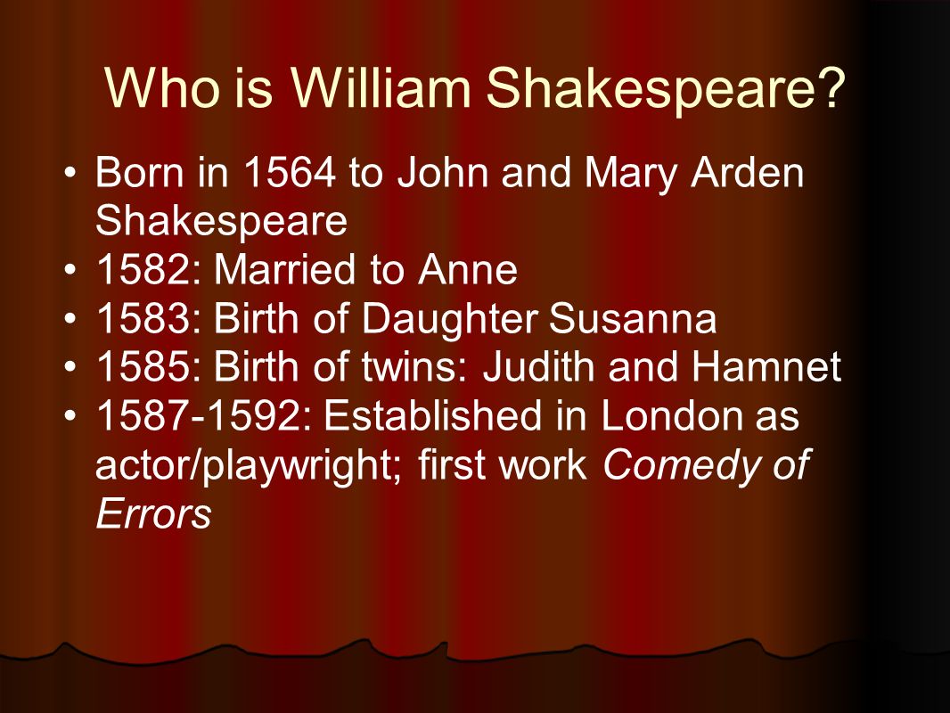 Who is William Shakespeare.