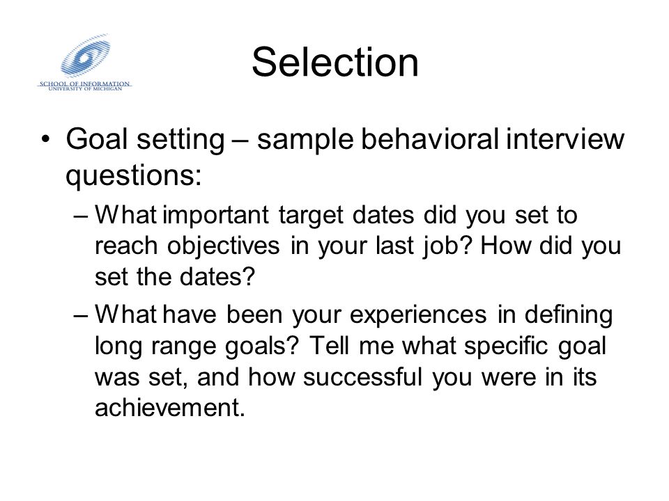 target selection interview questions