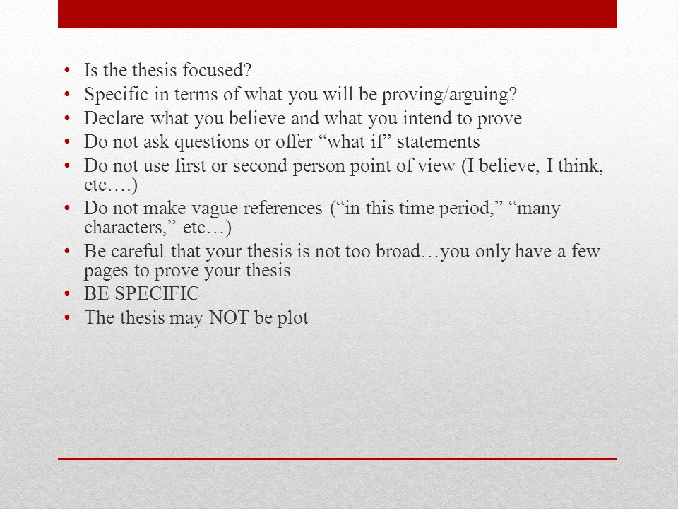 Literary Analysis Thesis Statements