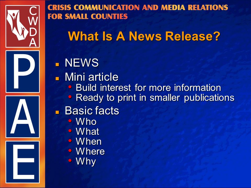 What Is A News Release.