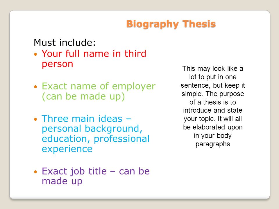 one main purpose of a thesis statement is to In composition, a thesis statement is a sentence in an essay, report, research paper, or speech that identifies the main idea and/or central purpose of the text also called the controlling idea (in rhetoric, a claim is similar to a thesis. one main purpose of a thesis statement is to In composition, a thesis statement is a sentence in an essay, report, research paper, or speech that identifies the main idea and/or central purpose of the text also called the controlling idea (in rhetoric, a claim is similar to a thesis.