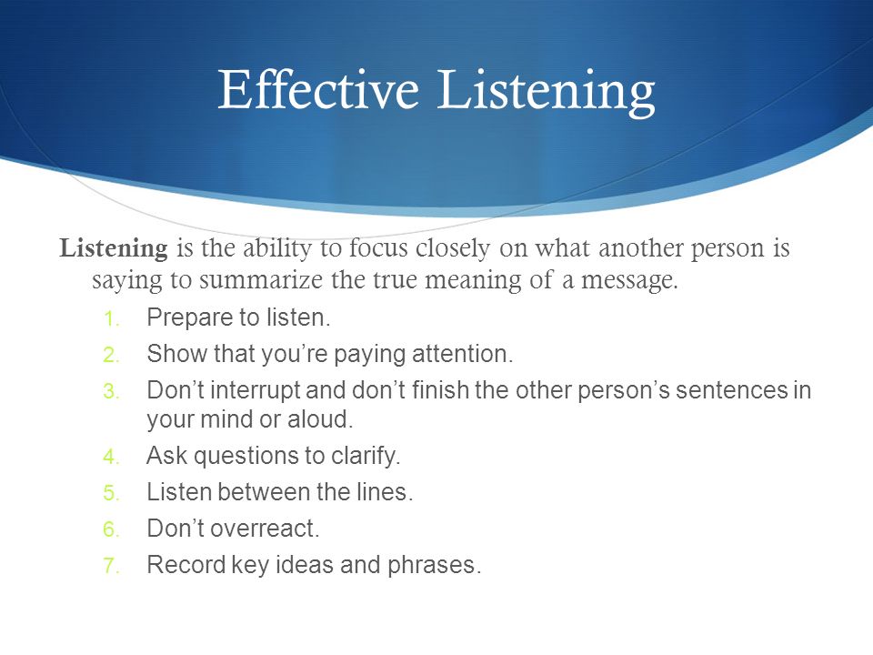 effective informational listening effective informational listening
