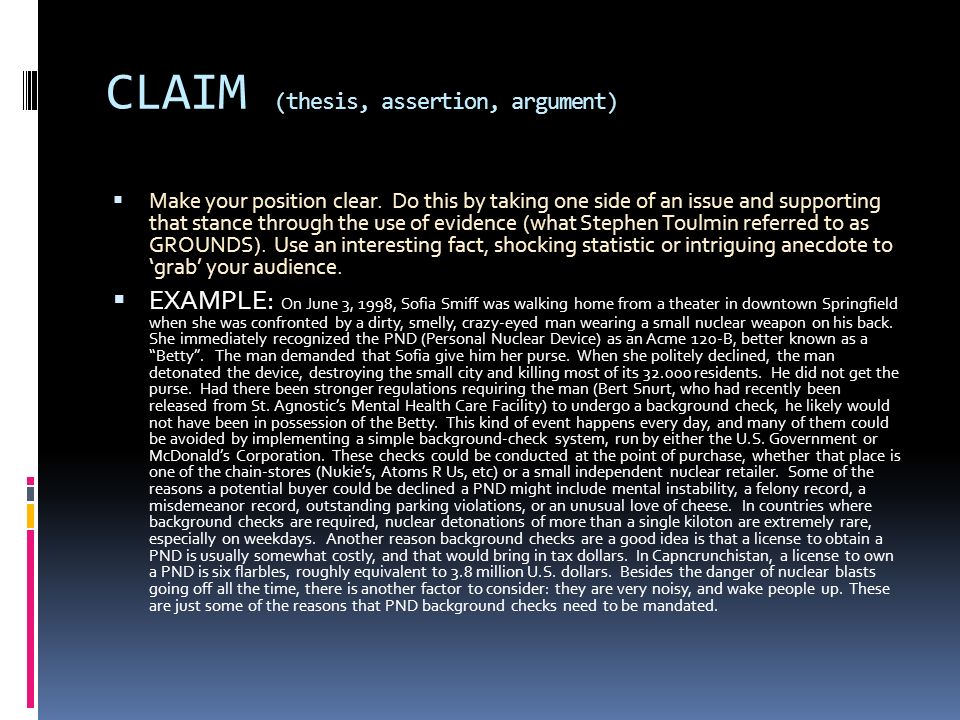 Check Thesis Statement
