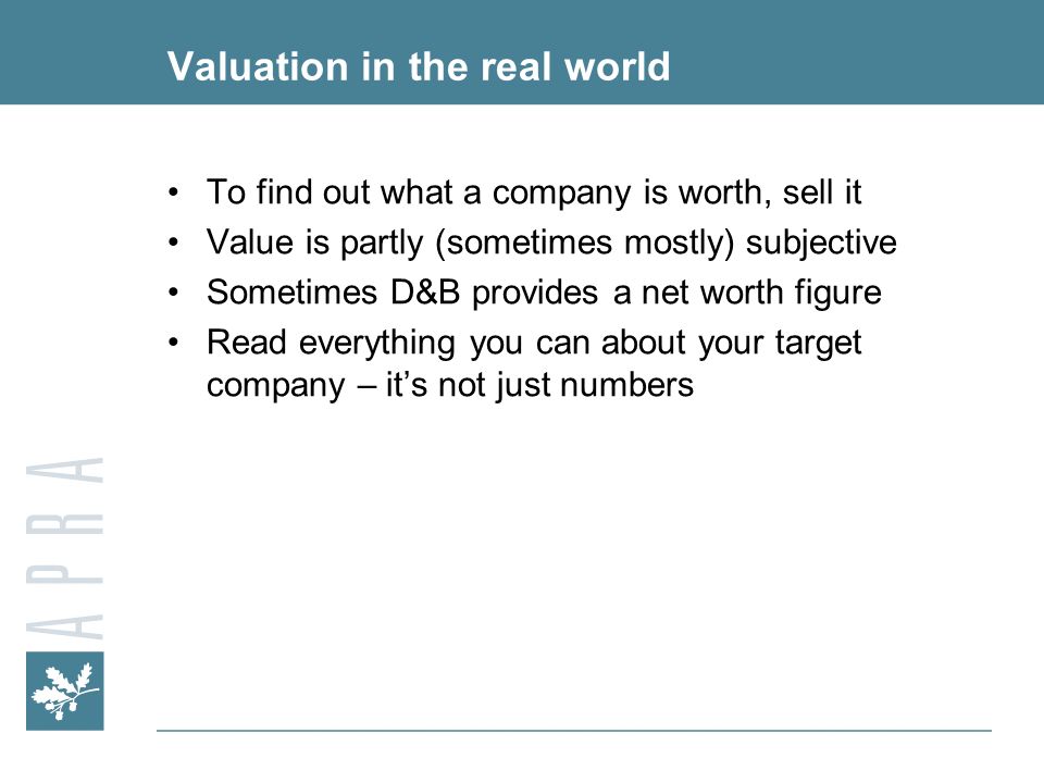 how to find net worth of a company