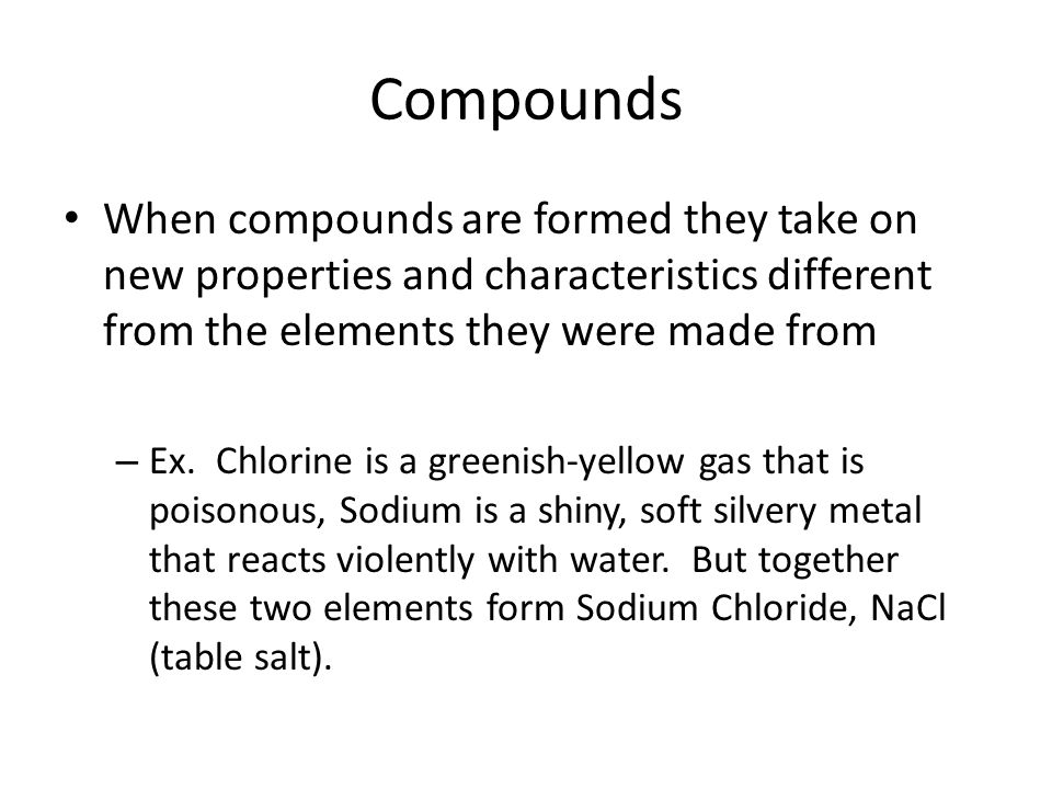 Chemical Bonds Chapter 20 What Do These Have In Common Ppt 5 Compounds