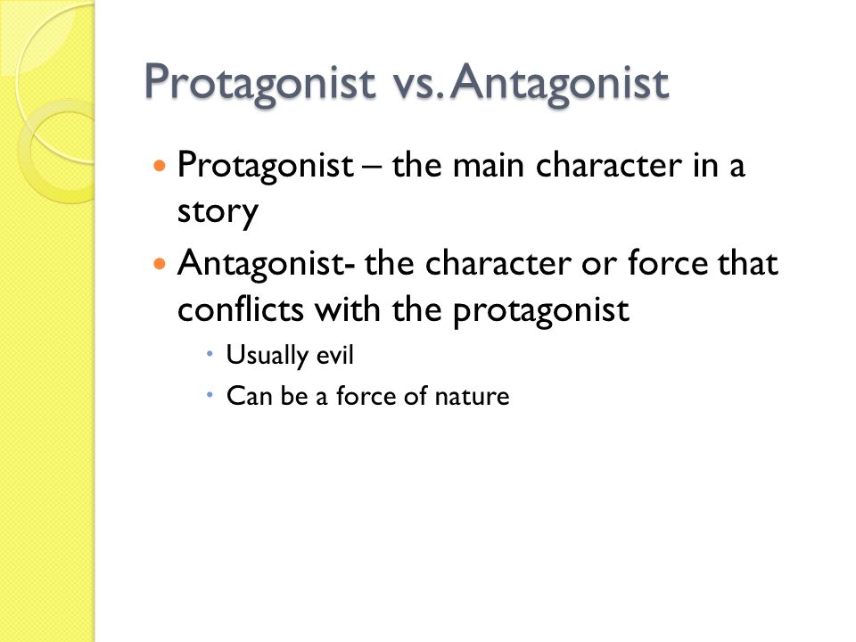 Protagonist vs.