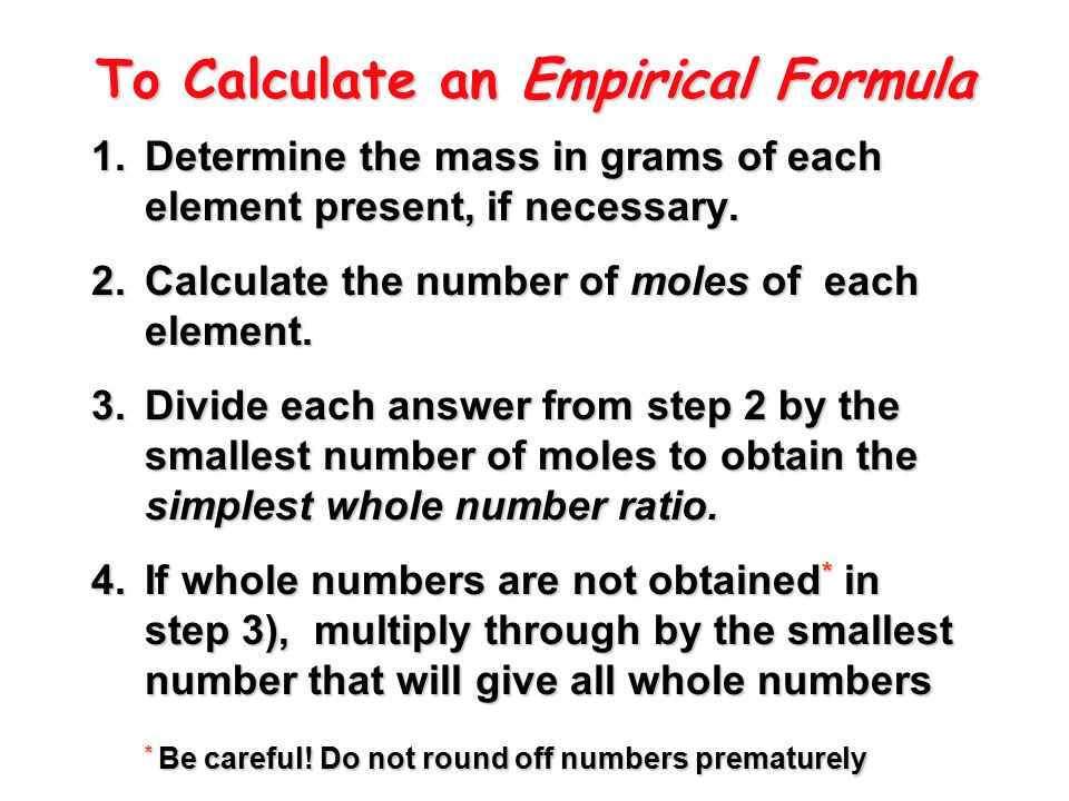Printables Empirical And Molecular Formula Worksheet chapter 8 empirical molecular formulas types of the to calculate an formula 1 determine mass in grams each element present