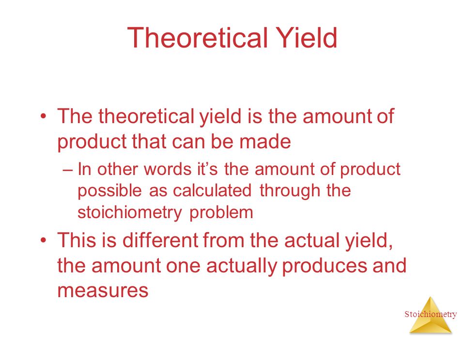 Stoichiometry Chapter 3 Calculations With Chemical 59 Stoichiometry Theoretical Yield