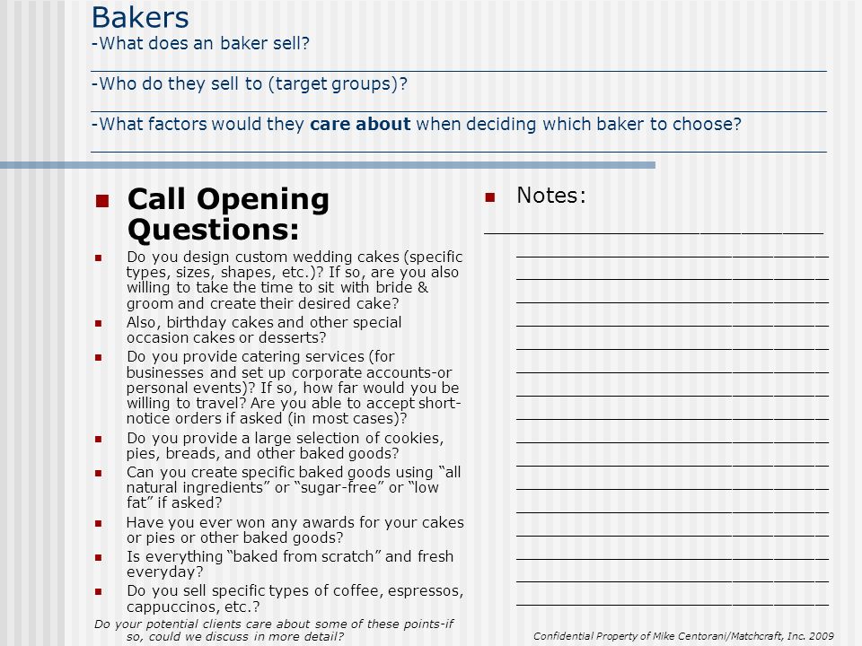 Bakers -What does an baker sell.