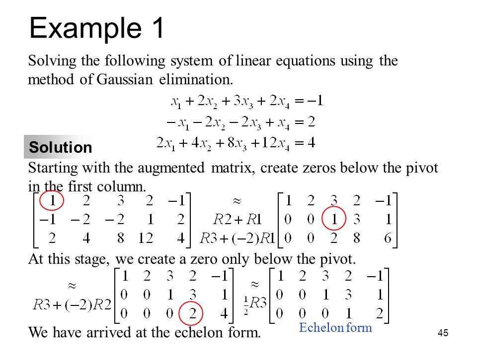 Elimination Method For Linear Equations Talkchannels Equations Using Method Gaussian Elimination 1 Math 250 Linear Equationatrices 2 Topics Preliminaries