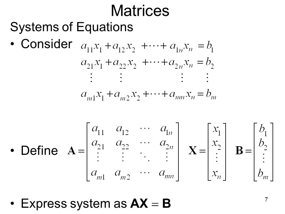 Define System Of Equations Talkchannels 1 Math 250 Linear Equationatrices 2 Topics Preliminaries