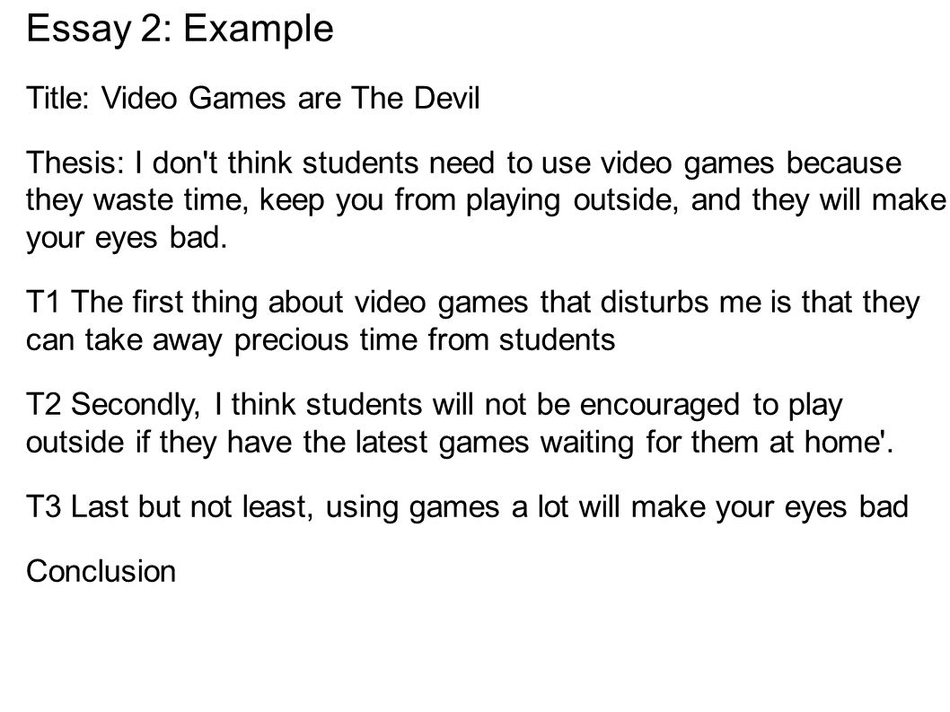 short essay on video games