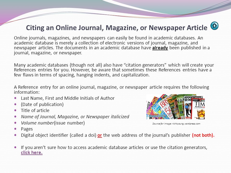magazine citation