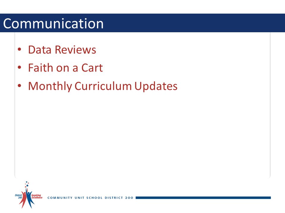 Communication Data Reviews Faith on a Cart Monthly Curriculum Updates