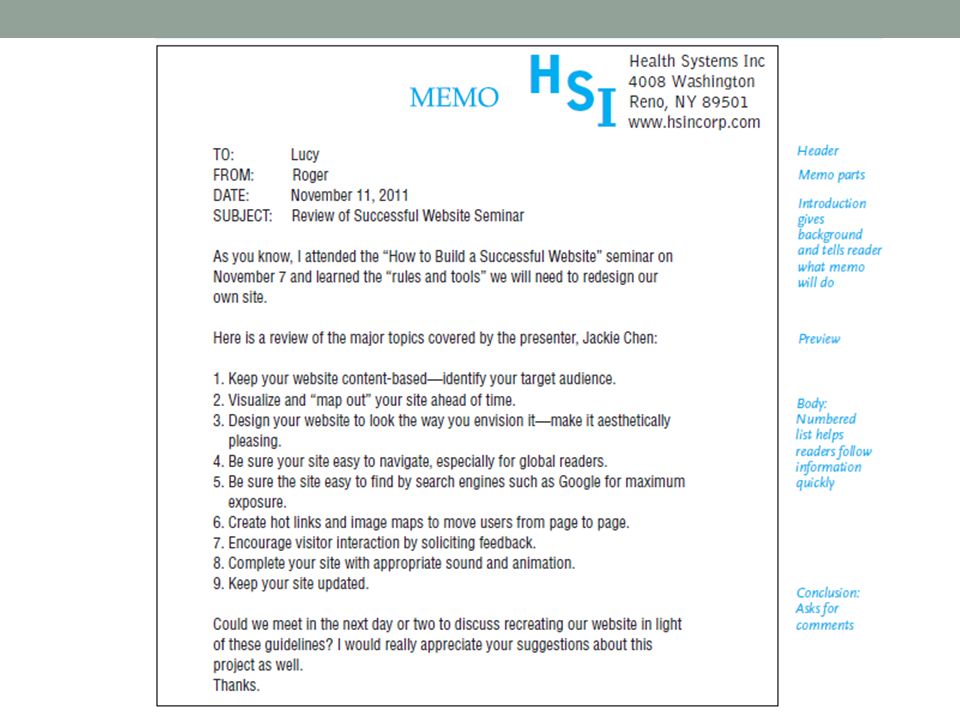 why are memos used