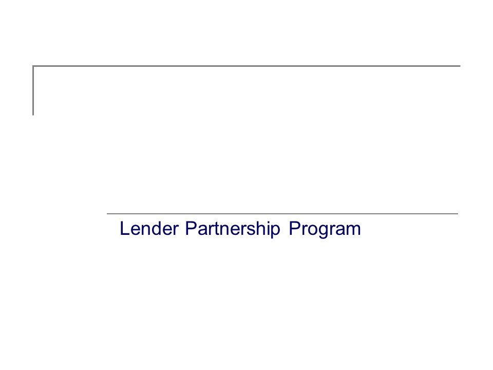 Lender Partnership Program